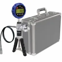 Ametek Crystal M1 [M1-1KPSI-BHX] Digital Pressure Gauge, 1/4" NPT male, 0 to 1,000 PSI w/ Pump System B (Pneumatic) -0.91 to 40 Bar, Full Liquid & Aluminum Case