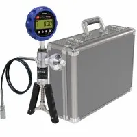 Ametek Crystal M1 [M1-1KPSI-BXX] Digital Pressure Gauge, 1/4" NPT male, 0 to 1,000 PSI w/ Pump System B (Pneumatic) -0.85 to 2 Bar & Aluminum Case