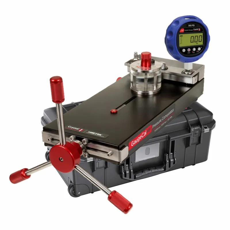 Ametek Crystal M1 [M1-300PSI-GWX] Digital Pressure Gauge, 1/4" NPT Male, 0 to 300 PSI w/ Pump System G (Water) 0 to 15 000 psi/1000 Bar, Full Liquid & Waterproof Case