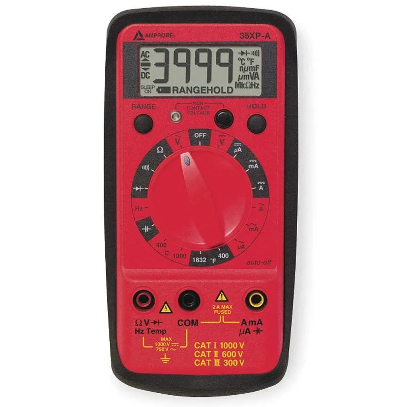 Amprobe 35XP-A [2727849] Compact Digital Multimeter, 600VAC/600VDC w/ Temperature and Voltect NCV Detector