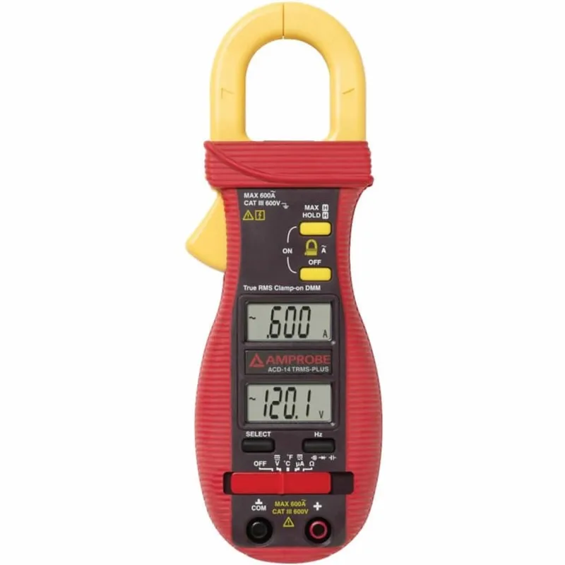 Amprobe ACD-14 TRMS-PLUS [3086910] 600V/600A TRMS AC Autoranging Clamp Meter w/ Dual Display & Type-K Probe