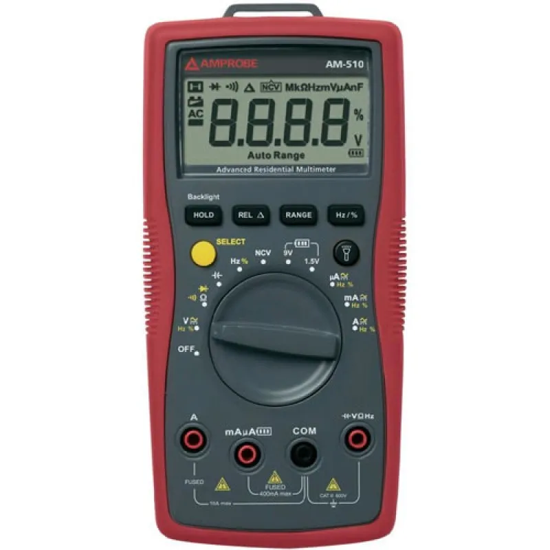 Amprobe AM-510 CAL [5160524] Commercial/Residential Digital Multimeter with Voltect NCV Detector and NIST Calibration