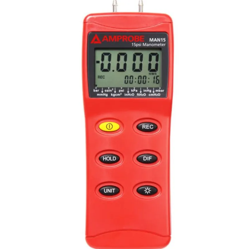 Amprobe MAN15 Differential Pressure Manometer up to 15 psi