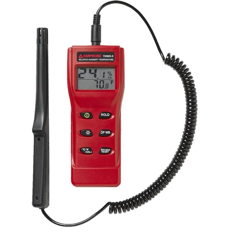 Amprobe THWD-5 [3311803] Relative Humidity and Temperature Meter with Wet Bulb and Dew Point