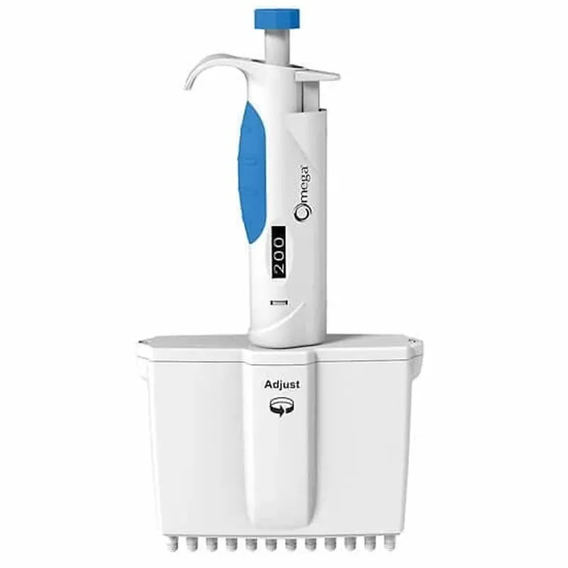 Argos Technologies 24501-23 Omega 12 Channel Mechanical Adjustable-Volume Pipette, 5 to 50 µL; 1/EA