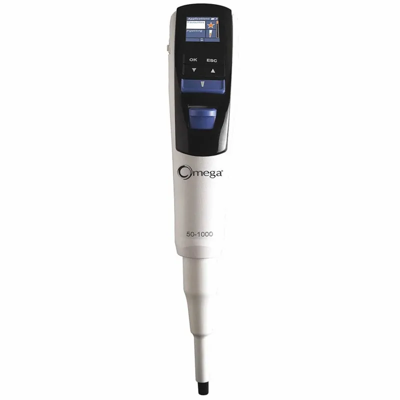 Argos Technologies 24501-28 Omega Electronic Pipette, Single Channel, 50 to 1000 µL, 1/EA