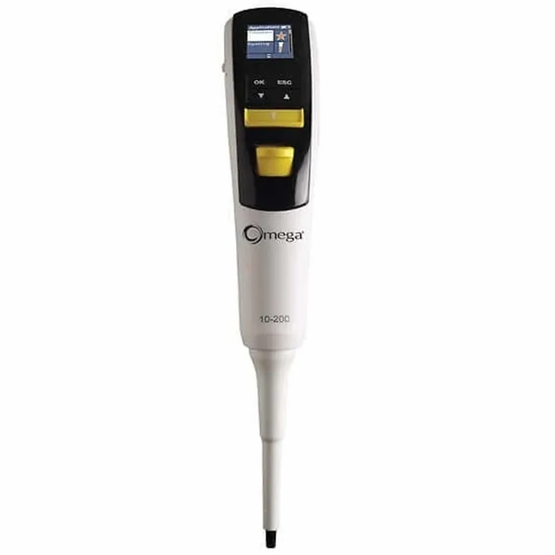 Argos Technologies 24501-29 Omega Electronic Pipette, Single Channel, 250 to 5000 µL, 1/EA