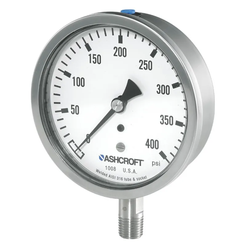 Ashcroft 1008S [101008S] Analog Pressure Gauge - 100mm (4.0") Dial Size