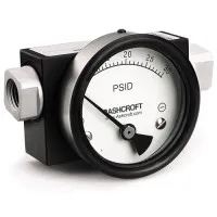 Ashcroft 1130 [201130FD25S30#] Differential Pressure Gauge, 2" Dial Size, 1/4 NPT Female, Aluminum Material Body, In-line, Dry Fill, 0 to 30 PSI
