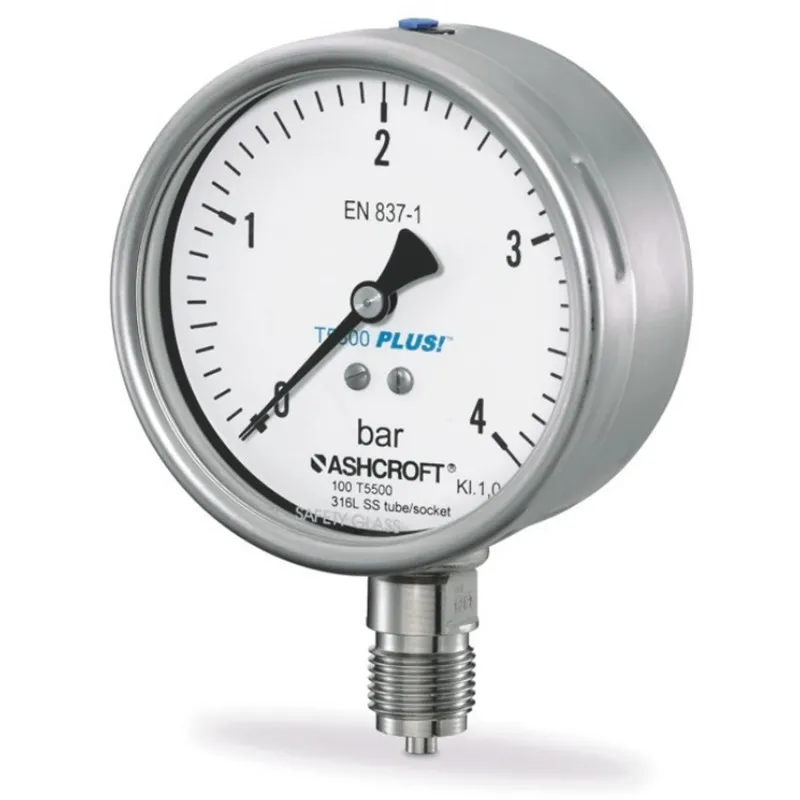 Ashcroft T5500 [10T5500] Analog Pressure Gauge, 100mm Dial Size