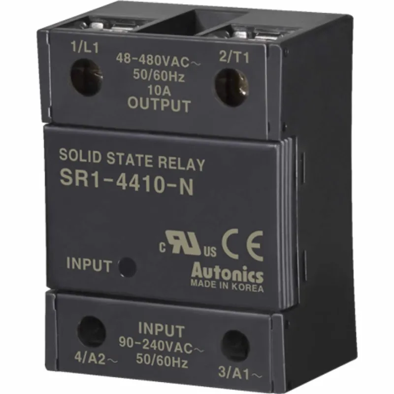Autonics SR1 [SR1-44] Single Phase Solid State Relay, 90 to 240 VAC, 48 to 480 VAC