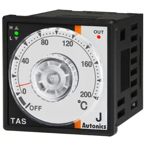 Autonics TAS [TAS-B4RP0C] Temperature Controller, 1/16 DIN, Analog, PID Control, Relay Output, RTD Input, -50 to 100 C, 100-240 VAC