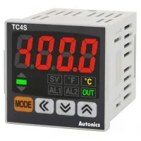 Autonics TC Series [TC4SP-14R] Temperature Indicator, 1/16 DIN (48x48 mm), 11-pin Plug, Single Display 4 Digit, PID Control, Relay and SSR Output, Alarm 1 Output, 100-240 VAC