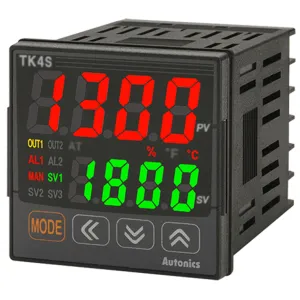 Autonics TK [TK4S] Temperature Controller 1/16 DIN (48mm x 48mm), Terminal Block Type