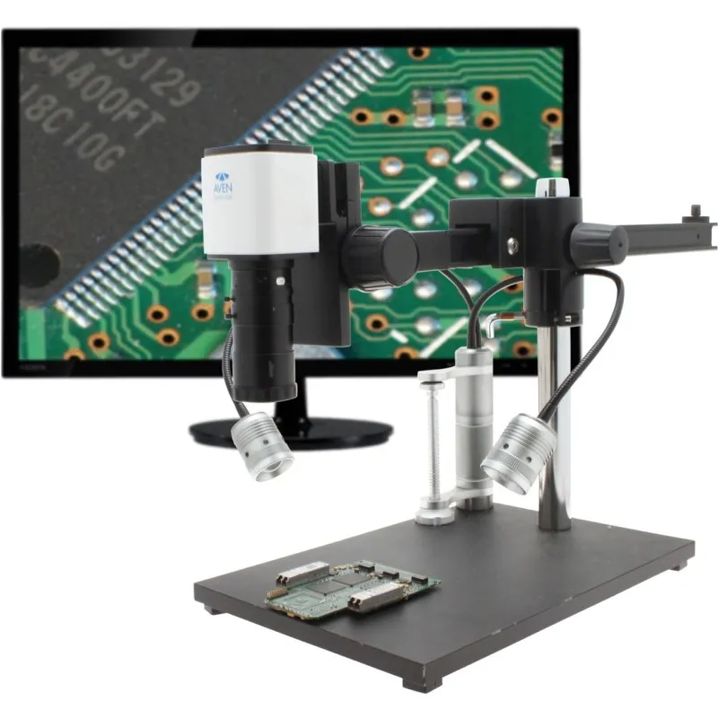 Aven Tools Mighty Cam Pro [258-181-556-PRO] Auto Focus Video Inspection System with Ultra Glide Stand and Macro Lens, 7x to 70x Magnification