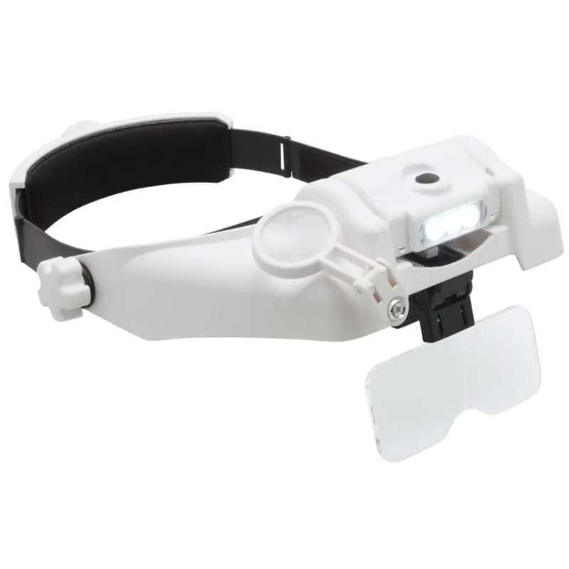 Aven Tools 26115 [26115] Head Band Magnifier with 5 Lens and Rechargeable LED Light