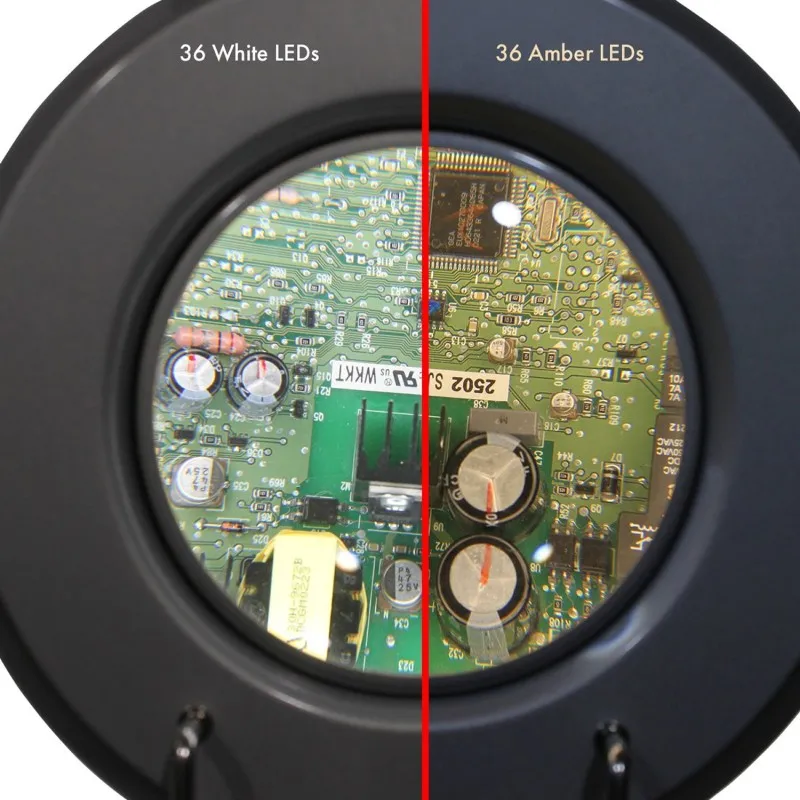 Aven Tools ProVue Deluxe [26501-LFL-LED] Magnifying Lamp 5 Diopter [2.25x] With White And Amber LEDs, 100 - 240 VAC