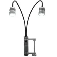 Aven Tools 26537 Dual Gooseneck LED Task Light With Magnetic Base And 4" Table Clamp