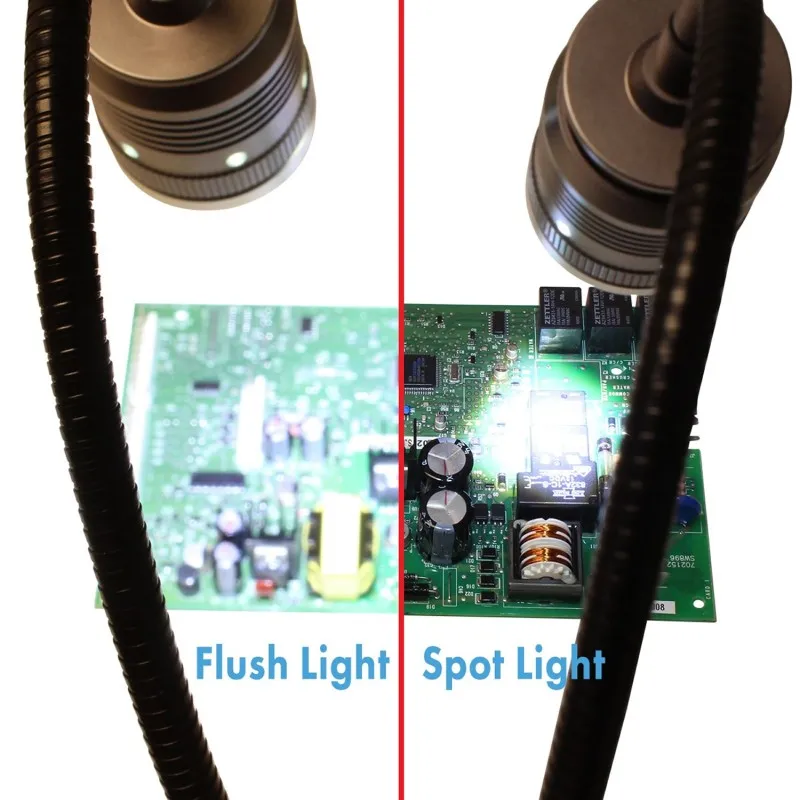 Aven Tools 26537 Dual Gooseneck LED Task Light With Magnetic Base And 4" Table Clamp