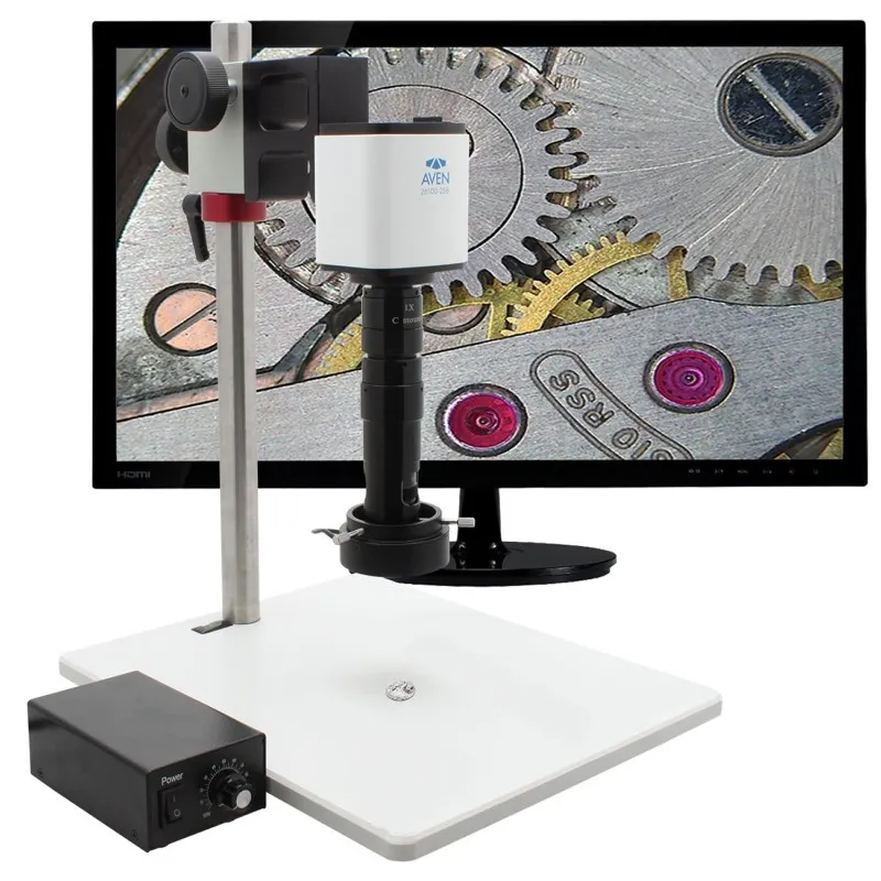 Aven Tools Mighty Cam Pro [26700-109-PRO] Auto Focus Video Inspection System with Post Stand and Micro Lens, 28.8x to 384x Magnification