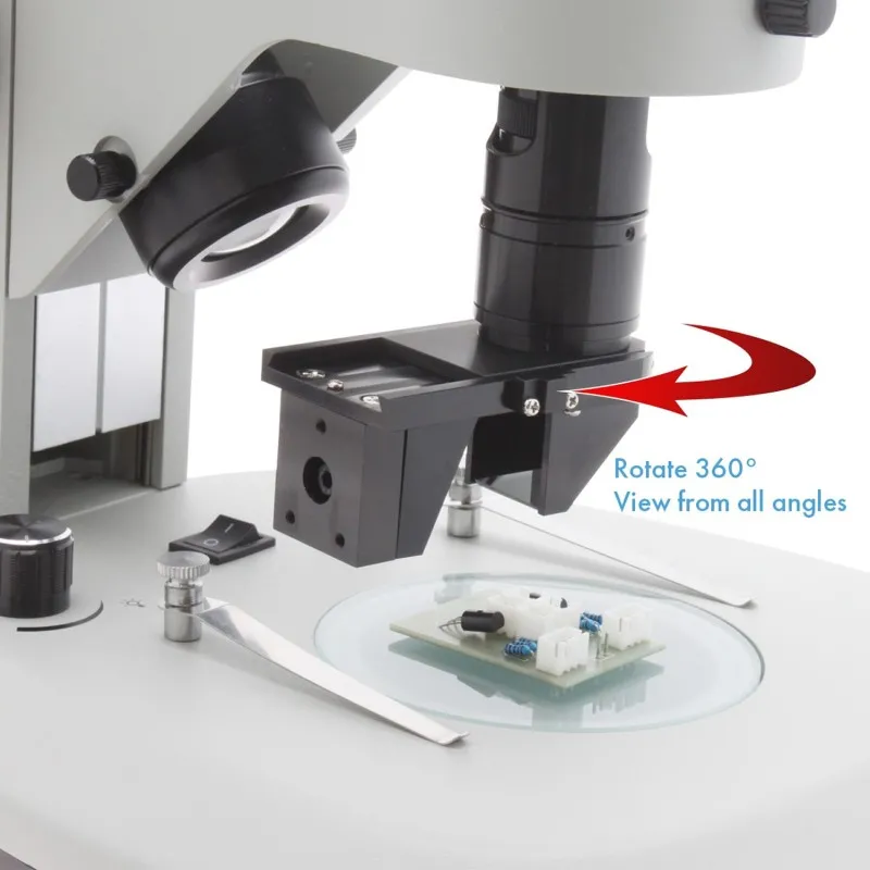 Aven Tools Mighty Cam Eidos [26700-151-C05-260-506] Digital Microscope With 360 Viewer, Mighty Cam Eidos On Track Stand (13.3x - 94.4x)