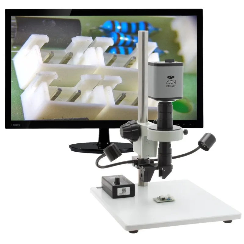 Aven Tools Mighty Cam ES [26700-151-C05-259-570] Digital Microscope With 360 Viewer, Mighty Cam HD On Post Stand With Gooseneck LEDs (22x - 147x)