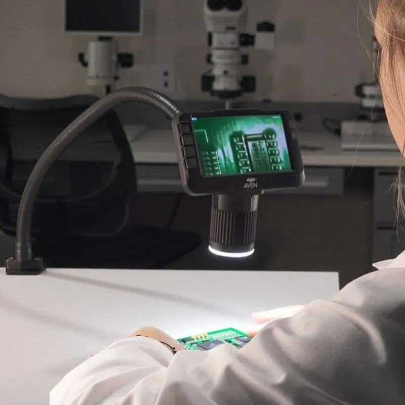 Aven Tools Mighty Scope Clearvue [26700-220-557] Digital Microscope 8x-25x + 18 Inch FlexArm Stand With Table Clamp