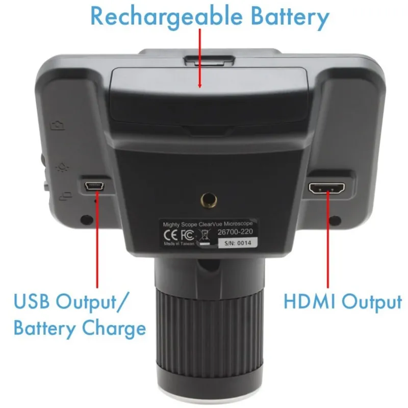 Aven Tools Mighty Scope Clearvue [26700-220-557] Digital Microscope 8x-25x + 18 Inch FlexArm Stand With Table Clamp