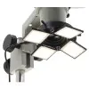 Aven Tools SPZ-50 [26800B-223-SPZ] Stereo Zoom Binocular Microscope with OLED Ring Light and Pole Stand, 6.7x to 50x