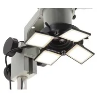 Aven Tools SPZ-50 [26800B-223-SPZ] Stereo Zoom Binocular Microscope with OLED Ring Light and Pole Stand, 6.7x to 50x