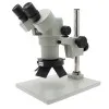 Aven Tools SPZ-50 [26800B-223-SPZ] Stereo Zoom Binocular Microscope with OLED Ring Light and Pole Stand, 6.7x to 50x