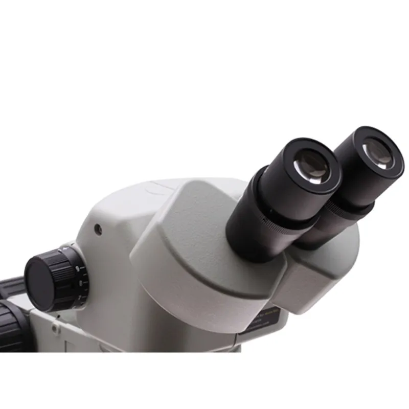 Aven Tools SPZ-50 [26800B-369] Stereo Zoom Binocular Microscope on Double Arm Boom Stand with Integrated LED Ring Light