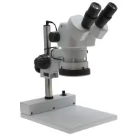 Aven Tools SPZ-50 [26800B-371] Stereo Zoom Binocular Microscope on Pole Stand with Focus Mount and LED Illumination