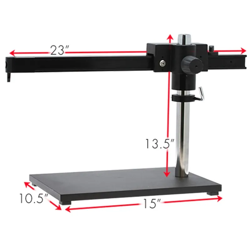 Aven Tools SPZ-50 [26800B-373-1] Stereo Zoom Binocular Microscope System with Ultra-Glide Stand and LED Ring Light, 6.7x to 50x