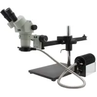 Aven Tools SPZH-135 [26800B-373-11] Stereo Zoom Binocular Microscope with Ultra-Glide Boom Stand & Fiber Optic LED Illuminator, 21x-135x Magnification