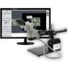 Aven Tools SPZHT-135 [26800B-373-12] Stereo Zoom Trinocular Microscope with USB 6M Camera, Ultra-Glide Boom Stand & LED FOI, 21x to 135x Magnification