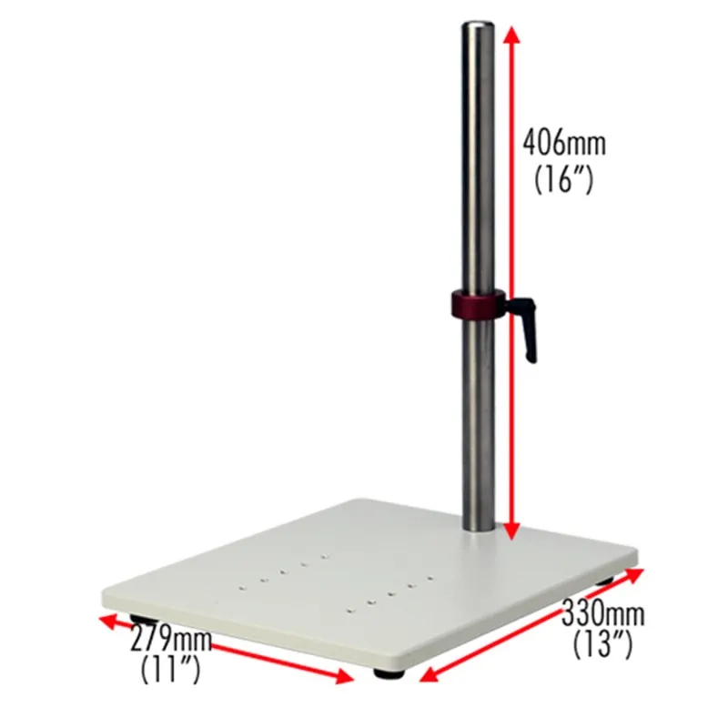 Aven Tools SPZ-50 [26800B-373-2] Stereo Zoom Binocular Microscope System with LED Ring Light, Adjustable Polarizer, Pole Stand, 6.7x to 50x