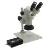 Aven Tools SPZ-50 [26800B-373-4] Stereo Zoom Binocular Microscope System with Polarized LED Ring Light and Pole Stand, 6.7x to 50x