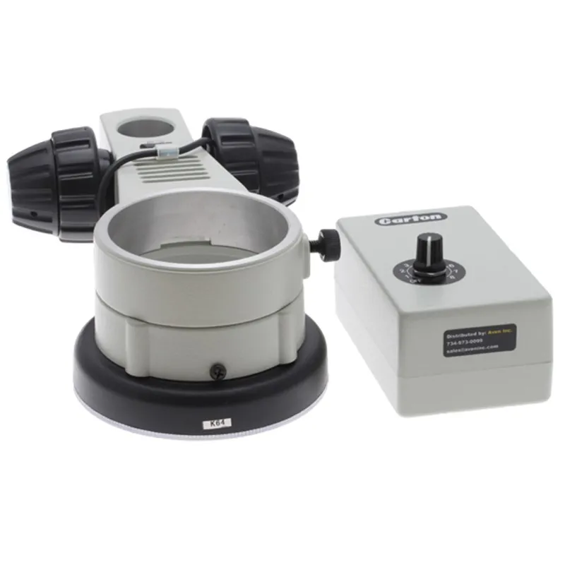 Aven Tools SPZ-50 [26800B-373-5] Stereo Zoom Binocular Microscope System with Articulating Arm, E-Arm Focus Mount, LED Ring Light, 6.7x to 50x