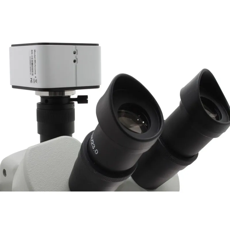 Aven Tools SPZV-50 [26800B-373-9] Stereo Zoom Trinocular Microscope with USB 6M Camera, Ultra-Glide Boom Stand and LED Fiber Optic Illuminator, 6.7x to 50x Magnification
