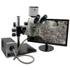 Aven Tools SPZV-50 [26800B-382-PRO] Stereo Zoom Trinocular Microscope with Mighty Cam Pro Camera, Double Arm Boom Stand and LED FOI, 6.7x to 50x