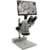 Aven Tools SPZV-50 [26800B-385] Trinocular Microscope w/ Mighty Cam Eidos 2M Integrated Camera/Monitor
