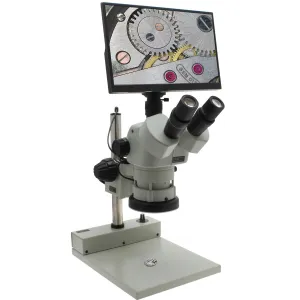 Aven Tools SPZV-50 [26800B-385] Trinocular Microscope w/ Mighty Cam Eidos 2M Integrated Camera/Monitor