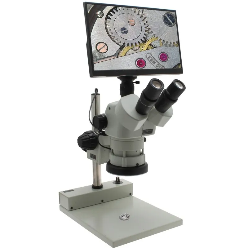Aven Tools SPZV-50 [26800B-385] Trinocular Microscope w/ Mighty Cam Eidos 2M Integrated Camera/Monitor