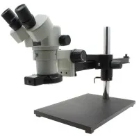 Aven Tools DSZ-70 [DSZ-70-556-211] Stereo Zoom Binocular Microscope on Ultra-Glide Boom Stand with Integrated LED Light, 10x to 70x Magnification