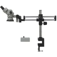 Aven Tools DSZ-44 [DSZ44-209-536] Stereo Zoom Binocular Microscope on Dual Arm Boom Stand with Integrated Ring Light, 10x to 44x Magnification