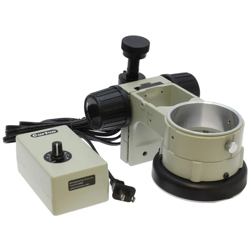 Aven Tools DSZ-44 [DSZ44-209-536] Stereo Zoom Binocular Microscope on Dual Arm Boom Stand with Integrated Ring Light, 10x to 44x Magnification