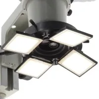 Aven Tools SPZ-50 [SPZ-50-534-223] Stereo Zoom Binocular Microscope on Double Arm Boom Stand with OLED Ring Light, 6.7x to 50x Magnification