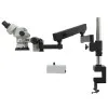 Aven Tools SPZ-50 [SPZ50-209-550-PCL] Stereo Zoom Binocular Microscope on Articulating Arm Stand with Integrated Ring Light, 6.7x to 50x Magnification