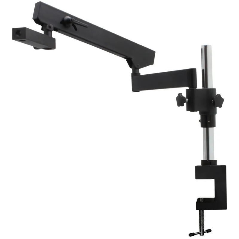 Aven Tools SPZ-50 [SPZ50-209-550-PCL] Stereo Zoom Binocular Microscope on Articulating Arm Stand with Integrated Ring Light, 6.7x to 50x Magnification